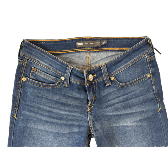 Levis Jeans Womens 1/25 Blue Skinny Low Rise Demi Curve Stretch Denim Pants - Picture 2 of 9